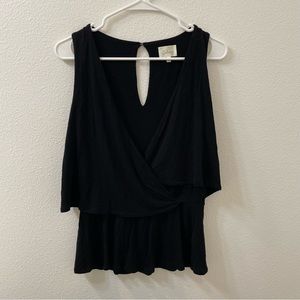 Anthropologie Deletta blouse black sz xs